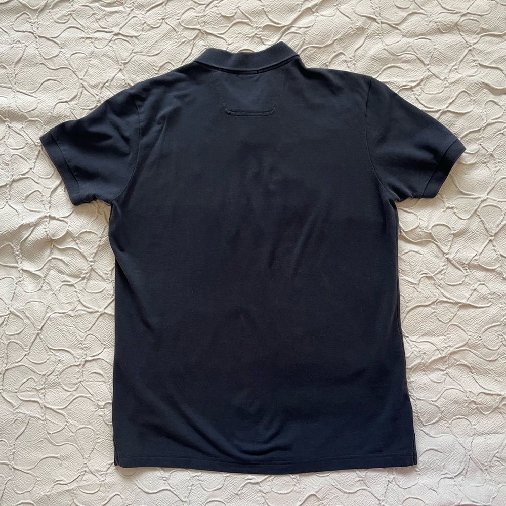 Hugo Boss Logo Polo Shirt Men's US Large Short Sleeve Navy Blue L (0677) - Picture 2 of 10